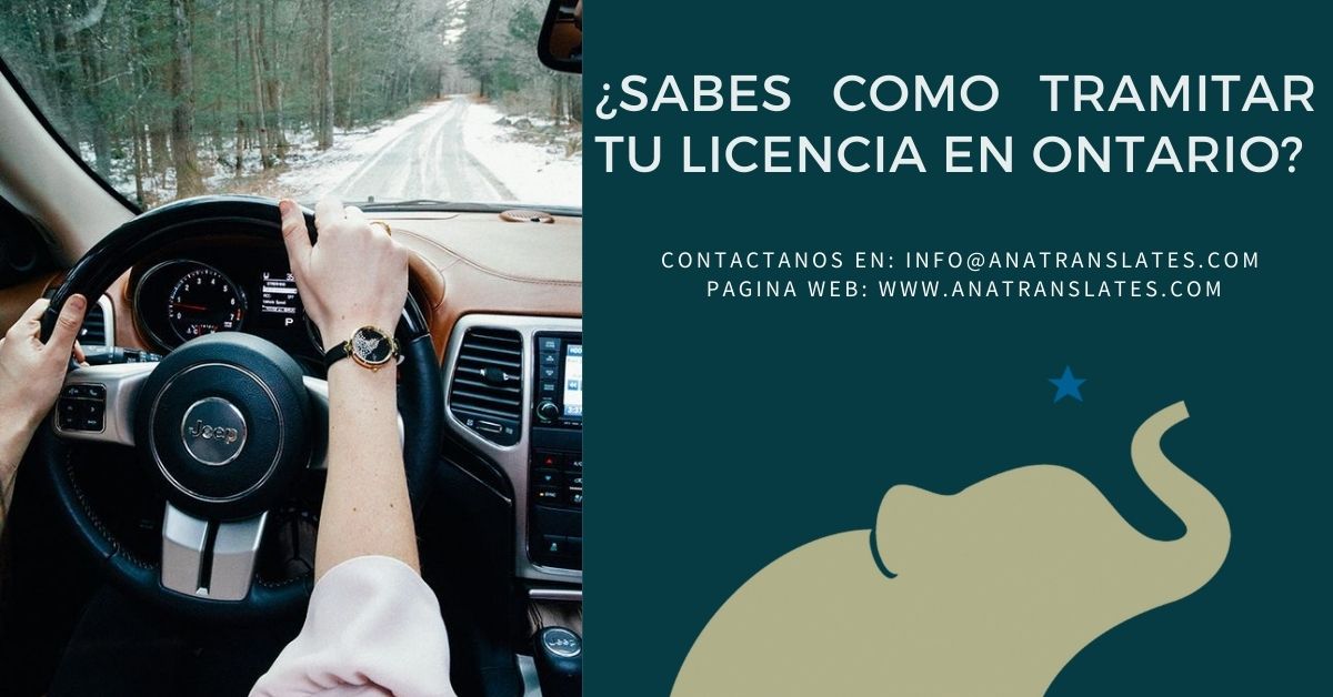 licencia de conducir en Ontario